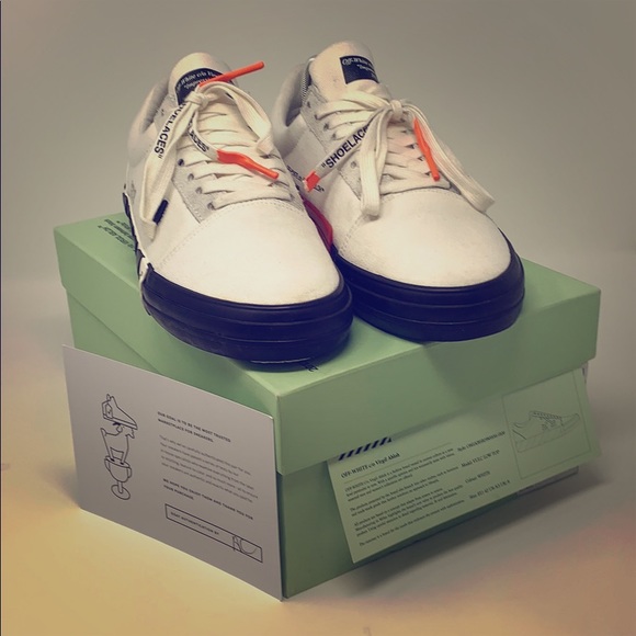 off white vulc on feet